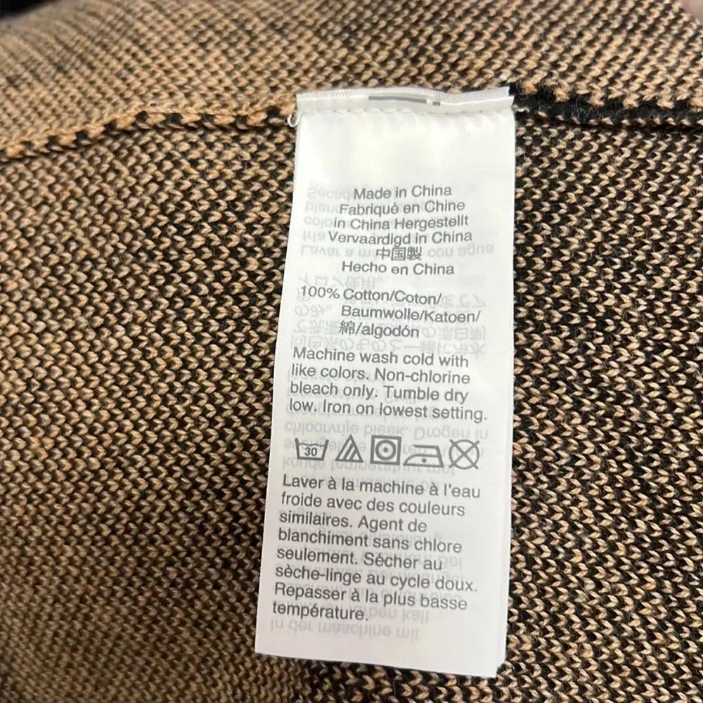 NWT J.Crew Vanessa sweater-jacket in black and brown buffalo check size Medium